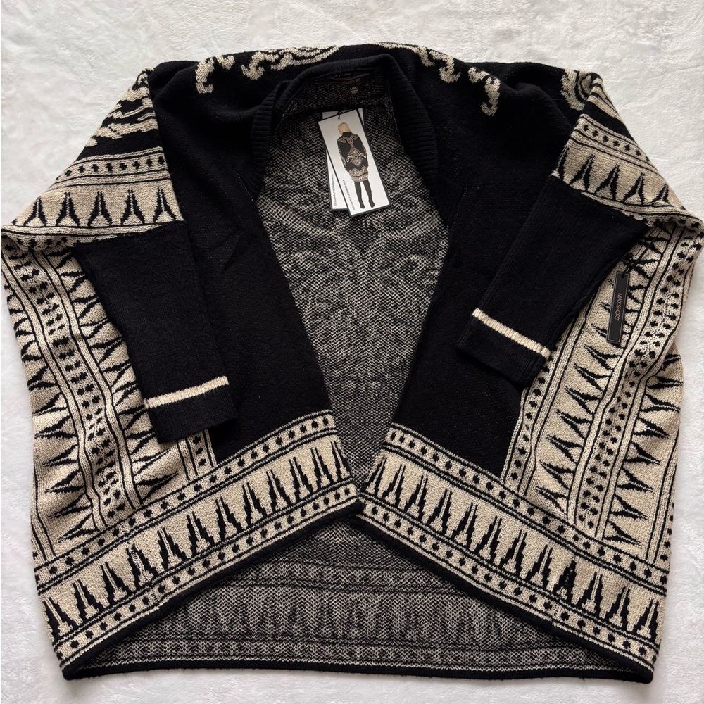 MAXSPORT LA Upside Down Reversible Open Front Cardigan Sweater--NWT--L/XL - Picture 7 of 12